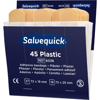 Afbeelding van Salvequick plastic pleisters 6036 6 x 45 stuks