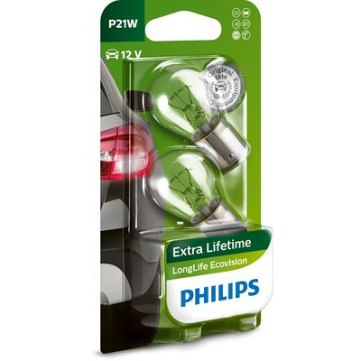 Afbeelding van Philips 12498LLECOB2 P21W EcoVision 5W blister