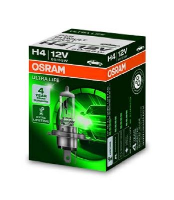 Afbeelding van Osram H4 Halogeenlamp 12V 60/55W P43t Ultra Life