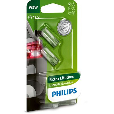 Afbeelding van Philips 12961LLECOB2 W5W EcoVision 5W blister 0730519