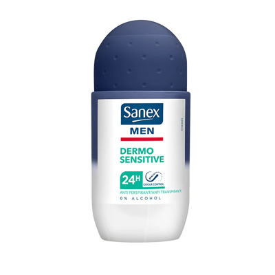 Afbeelding van Sanex Men Dermo Sensitive 0% Alcohol Deodorant Roller 50ml