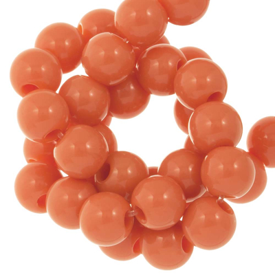 Image de Perles Acryliques (6 mm) Sunset Orange (100 pièces)