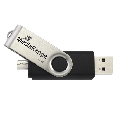 Afbeelding van MediaRange 2 in 1 OTG USB stick &amp; microUSB 2.0 32 GB ideaal voor Tablets smartphones!