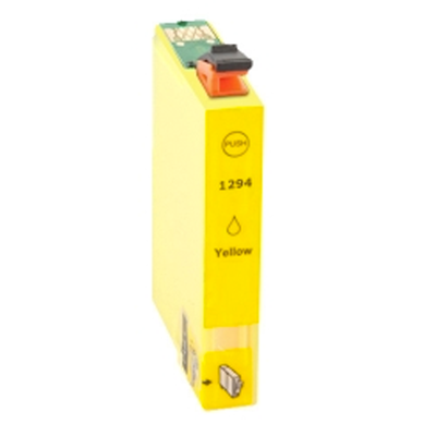 Afbeelding van Geschikt Epson Stylus SX 440W inkt cartridge Yellow T1294 Xl Inktcartridge Geel (inktcartridges) Alleeninkt