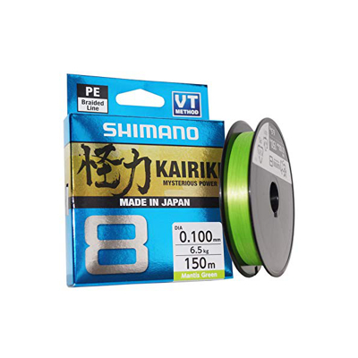 Abbildung von Shimano Kairiki 8 150m Mantis Green 0.060mm/5.3kg Geflochtene Schnur