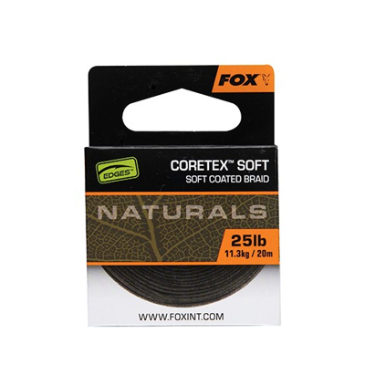 Abbildung von Fox Edges Naturals Coretex Soft Hooklink 25lbs (20m) Karpfen Vorfachmaterial