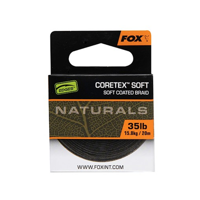 Abbildung von Fox Edges Naturals Coretex Soft Hooklink 35lb (20m) Karpfen Vorfachmaterial