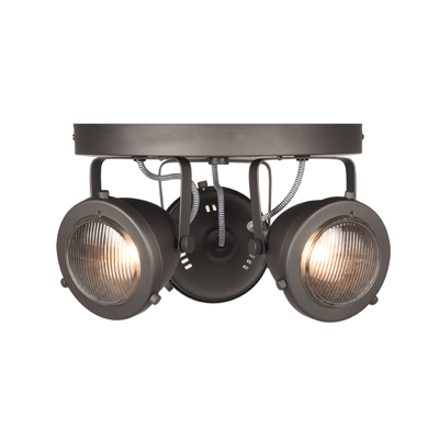 Afbeelding van LABEL51 LED spot moto 3 lichts grijs Metaal