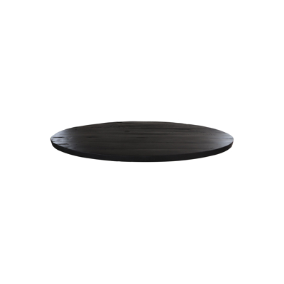 Afbeelding van HSM Collection Gorda ovaal tafelblad 180x100x5/5.5 mangohout zwart Hout