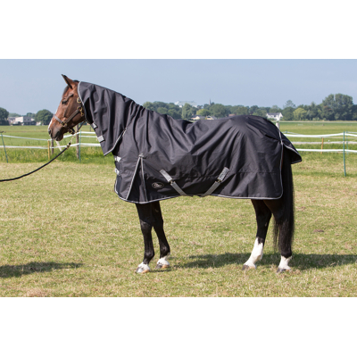 Abbildung von Harry&#039;s Horse Outdoordecke Thor 0gr mit Nacken Schwarz Unterlänge: 175 cm &amp; Rückenlänge: 125