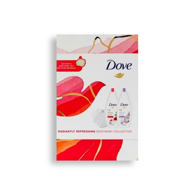 Afbeelding van Dove Geschenkset Radiantly Refreshing 2x Douchegel &amp; Puff