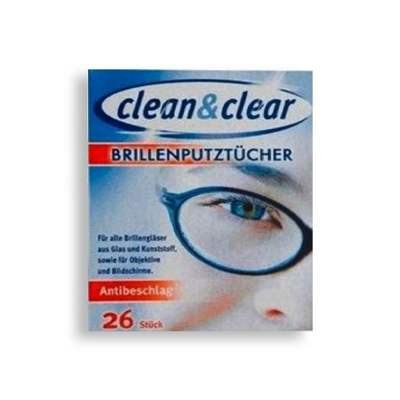 Afbeelding van Clean &amp; Clear doekjes voor brillen, niet beslaan, per stuk verpakt 26 stuks