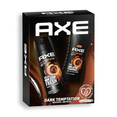 Afbeelding van Axe Geschenkset Men Dark TEMPTATION Chocolate Scent (Deodorant + Douchegel)