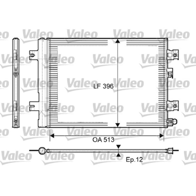 Immagine di VALEO 814077 Condensatore con essiccatore Alluminio 393 R 134a DACIA: Sandero I, Logan I MCV