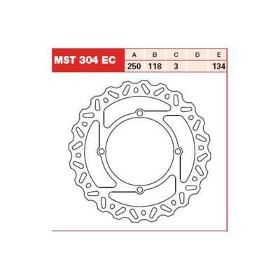 Abbildung von TRW MST304EC Bremsscheibe 250 3