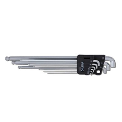 Imagem de SONIC 600912 Kit de chaves parafusos angulares 1.5mm, 2mm, 2.5mm, 3mm, 4mm, 5mm, 6mm, 8mm, 10mm aço cromo vanádio 9