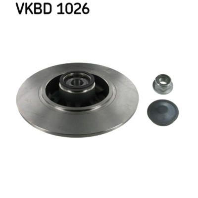 Imagem de SKF VKBD 1026 Disco de travão 260, 55 8 5 cheio com o rolamento da roda integrado, anel sensor magnético integrado RENAULT: MEGANE 3