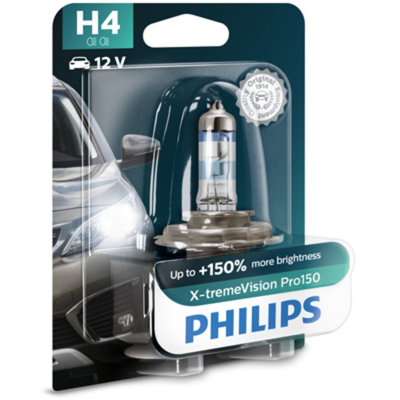 Afbeelding van Philips H4 Halogeen lamp 12V P43t X tremeVision Pro150