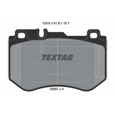 Imagem de TEXTAR 2599701 Jogo de pastilhas para travão disco preparado indicador aviso desgaste MERCEDES BENZ: Classe C T modell, Sedan
