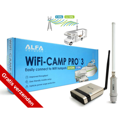 Afbeelding van Alfa Network WiFi Camp Pro 3 Dual Band 2.4 &amp; 5 GHz
