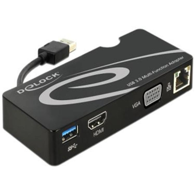 Afbeelding van USB 3.0 naar HDMI/VGA/RJ45/USB3.0 Adapter Delock