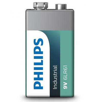 Afbeelding van Philips Industrial Alkaline 9V/6LR61 batterijen 10 pack