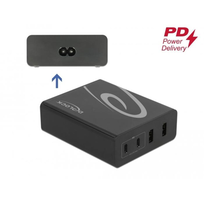 Afbeelding van Delock USB Ladegerät 2 x Type C™ PD + Typ A mit 112 W