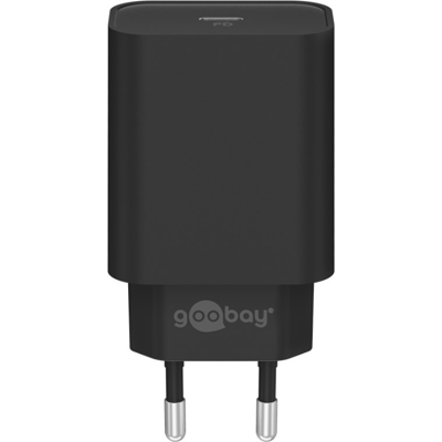 Afbeelding van USB C snellader Goobay 1 poort (USB C, 45W, Power Delivery, Zwart)