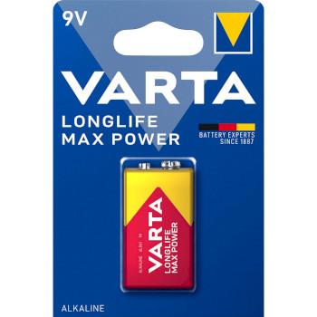 Afbeelding van VARTA Longlife Max Power 9V Block Battery 4922 6LR61 (1er Stuks) 4008496545612