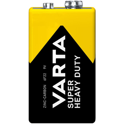 Afbeelding van Varta Superlife Batterij 9V Zink Koolstof Super Heavy Duty in Blister