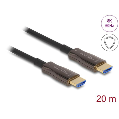 Afbeelding van Delock Aktives Optisches HDMI Kabel mit Metallarmierung 8K 60 Hz 20 m