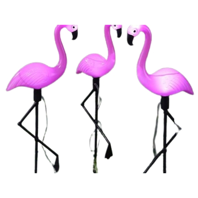 Afbeelding van HI Grondpinnen 3 st solar LED flamingo