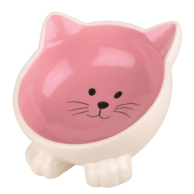 Afbeelding van Happy pet voerbak kat orb roze / creme