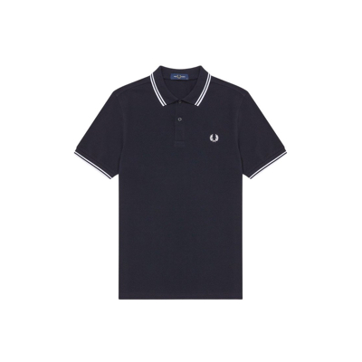Afbeelding van Fred Perry polo heren poloshirt normale fit donkerblauw effen