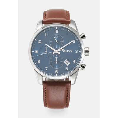 Abbildung von BOSS Skymaster Uhr, Herren, Größe: One Size, Brown/silver blue