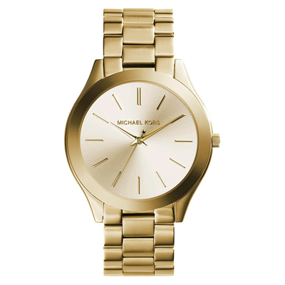 Afbeelding van Michael Kors dames Runway Slim horloge MK3179 in de kleur Goud