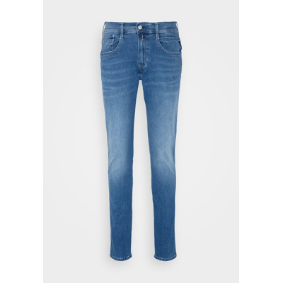 Afbeelding van Replay jeans heren 5 pocket model slim fit blauw effen 36/32