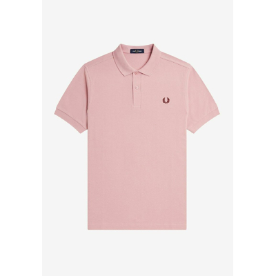 Afbeelding van Fred Perry polo heren poloshirt normale fit roze effen