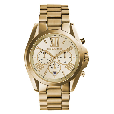 Image of Michael Kors Bradshaw Chronograph watch goldcoloured, Women&#039;s, Size: One Size, Gold coloured