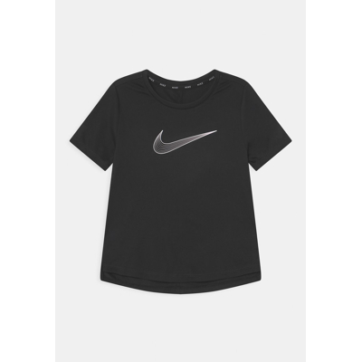 Abbildung von Nike Dri Fit One Graphic T Shirt Mädchen Schwarz, Weiß, Größe M