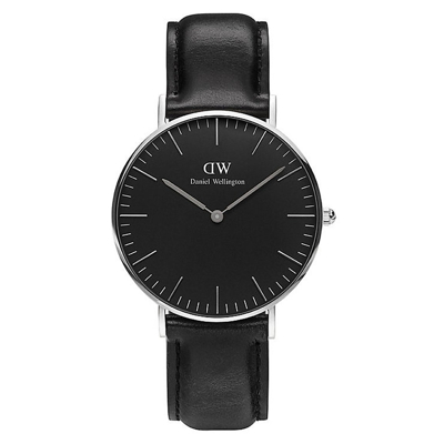Image of Daniel Wellington Classic Sheffield 36M Watch, Size: 40, Black