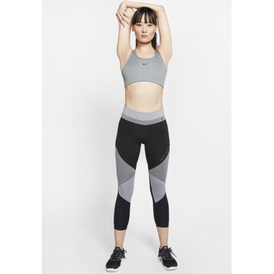 Abbildung von Nike Swoosh Padded Sport BH Damen Grau, Schwarz, Größe XS