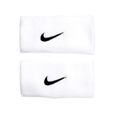 Afbeelding van Nike Swoosh Doublewide Wristband Wit