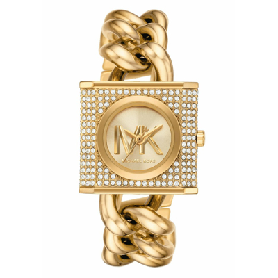 Afbeelding van Michael Kors dames Chain Lock horloge MK4711 in de kleur Goud