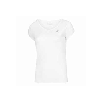 Abbildung von Babolat PLAY Capsleeve Tshirt basic, Damen, Größe: XS, Weiss grau