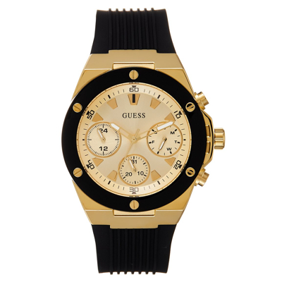Image of Guess Ladies Sport Watch black/goldcoloured, Women&#039;s, Size: One Size, Black/gold coloured