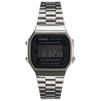 Afbeelding van Casio heren Vintage Iconic horloge A168WEGG 1BEF in de kleur Donkergrijs
