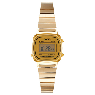 Afbeelding van Casio dames Horloge Retro LA670WEGA 9EF in de kleur Goud