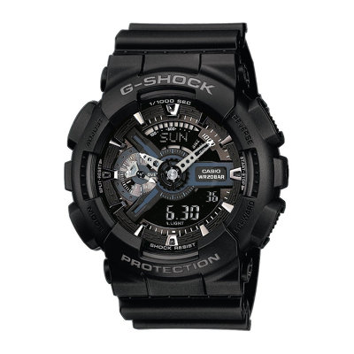 Image of G SHOCK Chronograph watch, Men&#039;s, Size: One Size, Black/dark blue