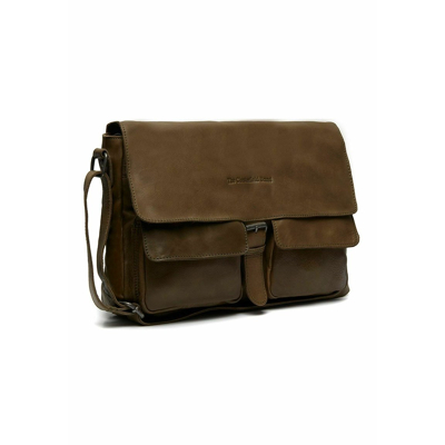 Image de The Chesterfield Brand Leather Shoulder Bag Olive Green Interlaken
